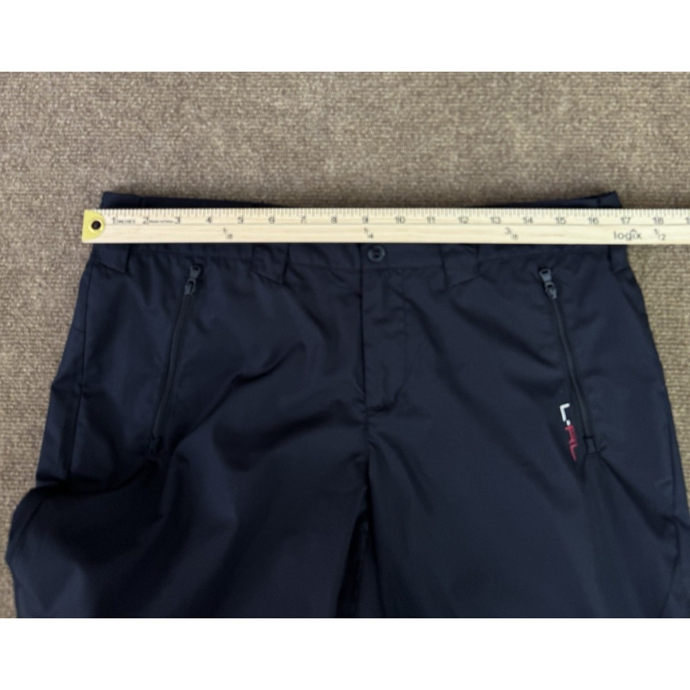 L-RL Lauren Ralph Lauren Active Pants Women 10 Black Performance Zip Pockets - Picture 12 of 16